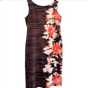 🟣 MAYA BROOKE SLEEVELESS FLORAL DRESS SIZE 8